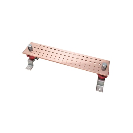 Burndy BUSBAR 1/4" X 2" X 10" 16 Holes BBB14210A